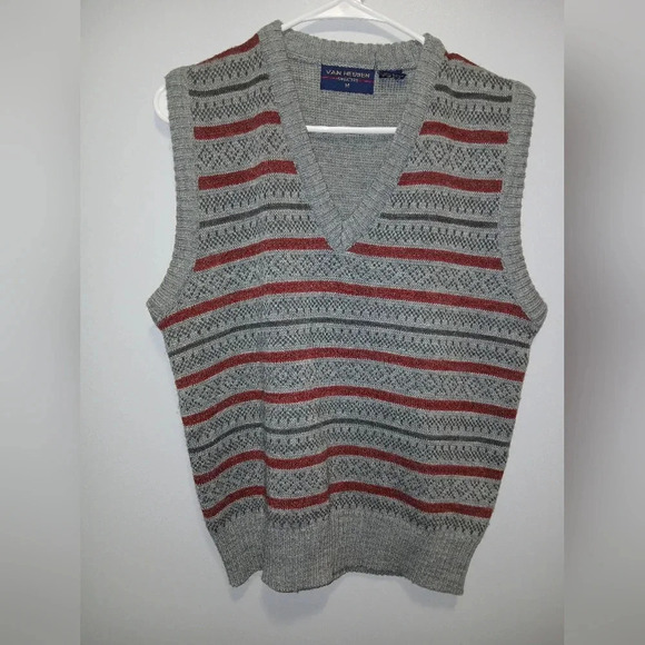 Van Heusen Other - Van Heusen men's M wool blend fair isle sweater vest academia grandpa business